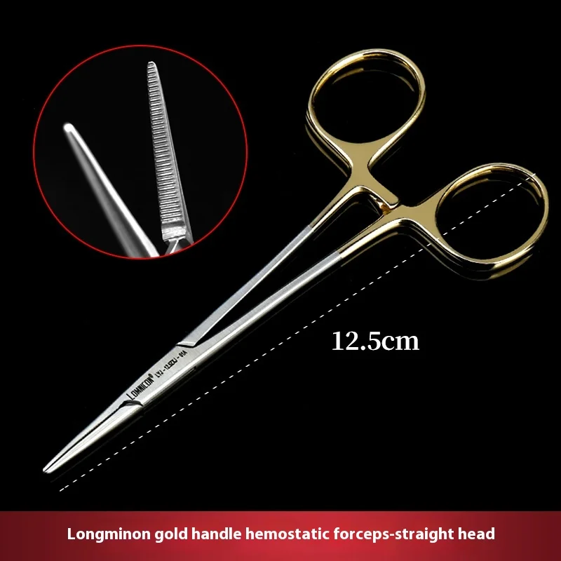 Medische Hemostatische Tang, Roestvrijstalen Vasculaire Tang, Dubbele Ooglid Chirurgische Hulpmiddelen, Huisdier Kleine Elleboog Chirurgische Tang 1Pcs