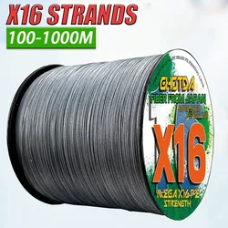 100M-1000M 16 Strands PE Braided Fishing Wire Multifilament Super Strong Fishing Line Sea Carp 25/40/55/80/100/125/140/161/200LB