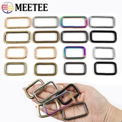 20Pcs Rectangle Metal Ring Buckles Webbing Belt Ribbon Buckle Clasp Handbag Strap Adjuster Hooks DIY Hardware Accessories F4-5