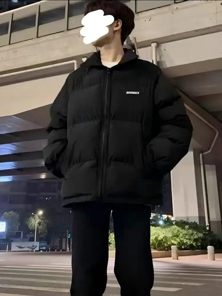 

Bla American Lightweight down Jaet Men's Winter High-End ort Bread Sle Youth Cool Haome Cotton Outerwear