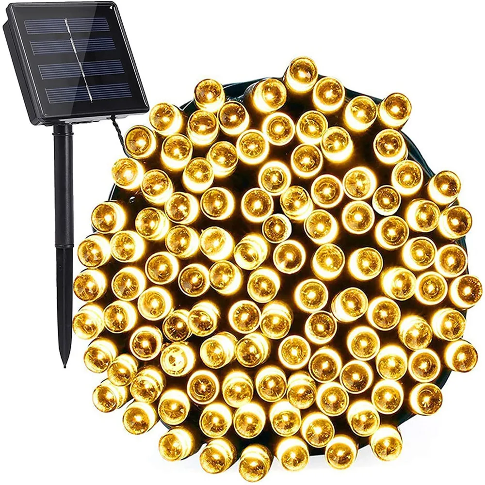 

Outdoors Solar String Light 200LED 8 Modes Solar Lamp Waterproof for Gardens Wedding Party Valentines Christmas Tree Homes