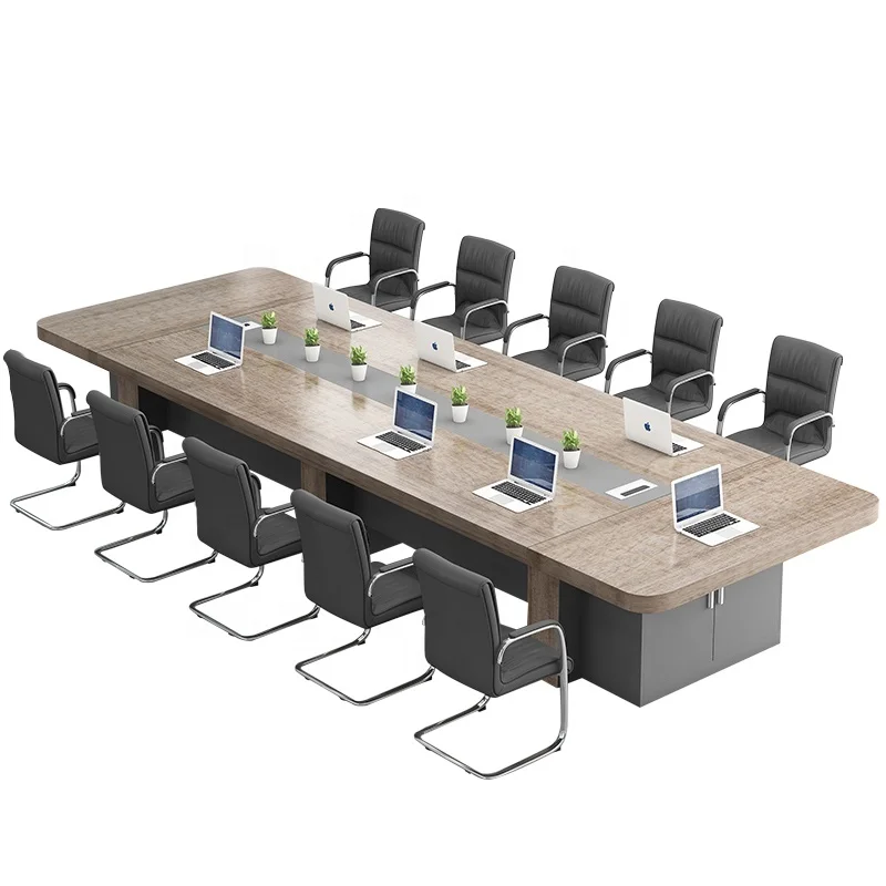 Strength Factory Direct Sale Office Furniture Commercial Modern Long Conference Table And Chair Meeting Room Table For 8 Persons