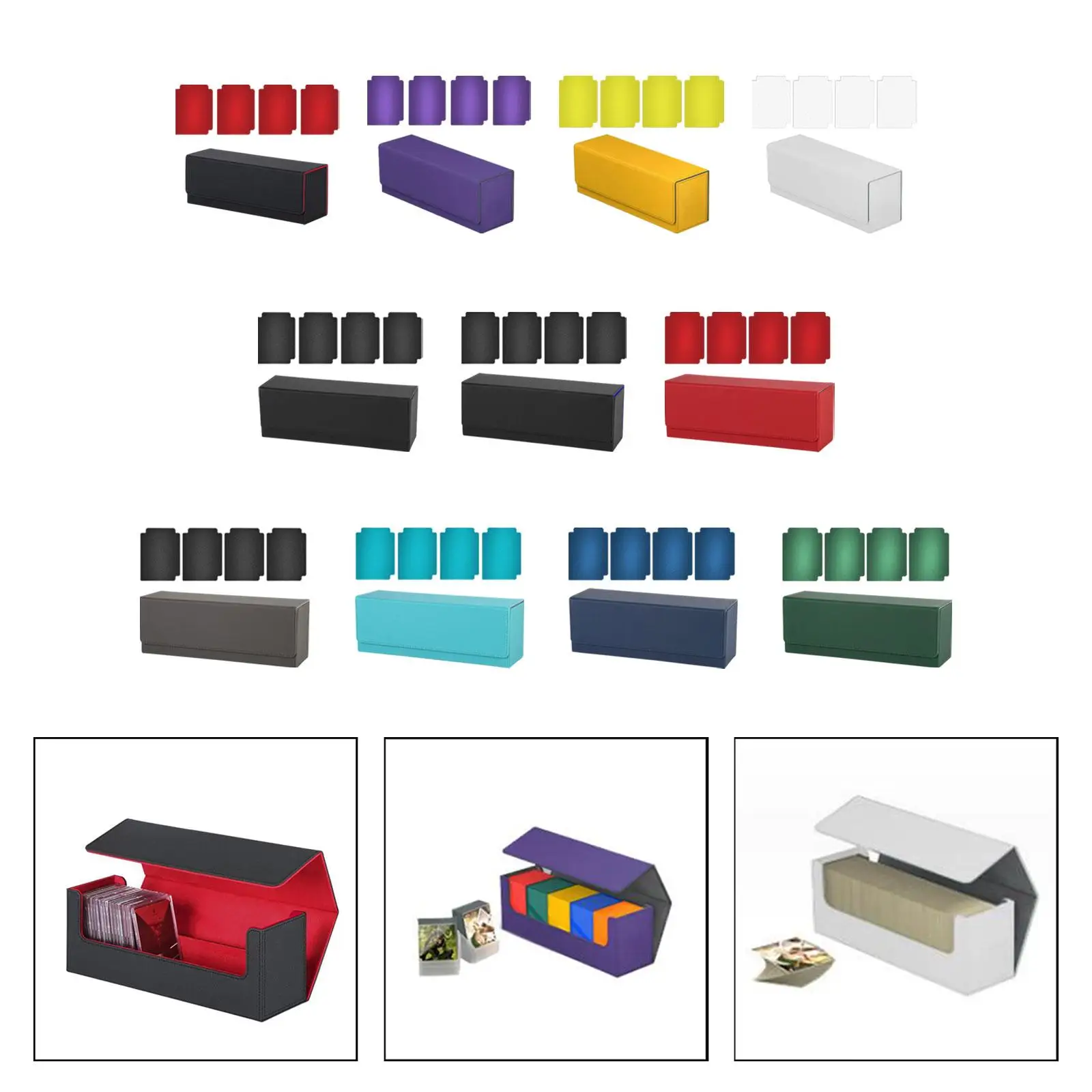 

Коробка для колоды коллекционных карточек, держатель для хранения 400 карт, чехол премиум-класса для коллекционных карточек-хобби для коллекционных карточек, бейсбольных карточек