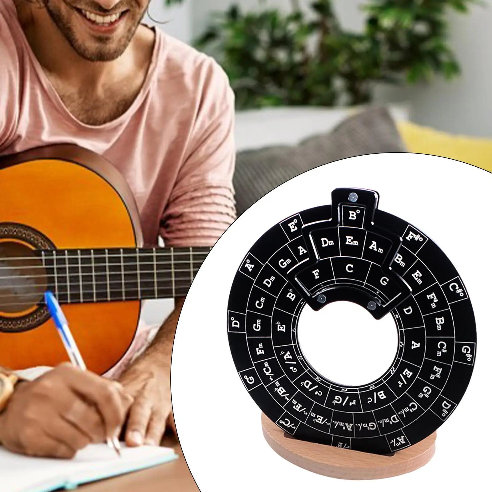 Round Music Melody Tool Guitar Chords Wheel Circle Chords Wheel Music Learning for Beginner Teachers Guitar All Musicians