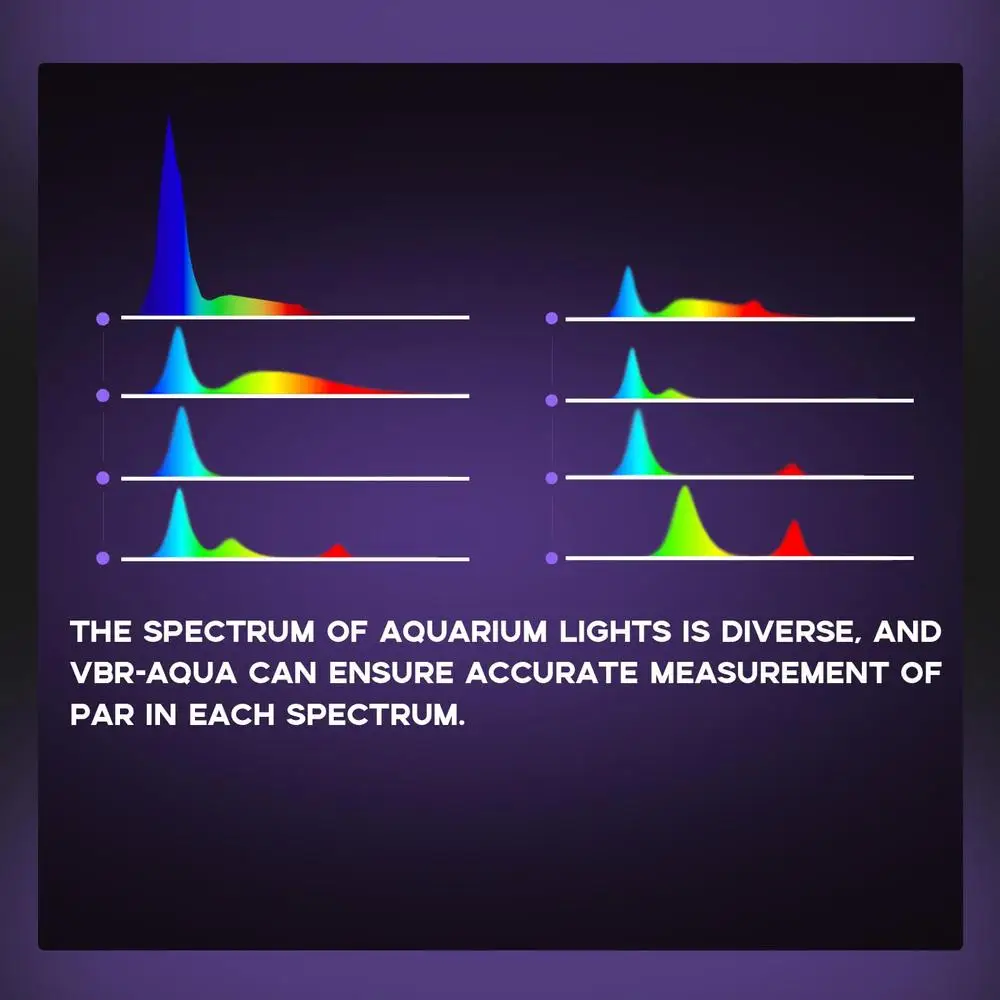 High Accuracy IP68 Waterproof PAR Meter Aquarium Reef RGB Red Green Blue Telescopic Rod Coral Growth Health Coloration Compare