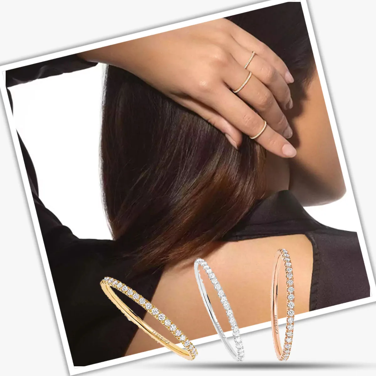 

MXK 2025 Classic Smooth Fashion Women's 925 Silver Full Diamond Series Ring Bright and Charming Suitable for Daily Wear