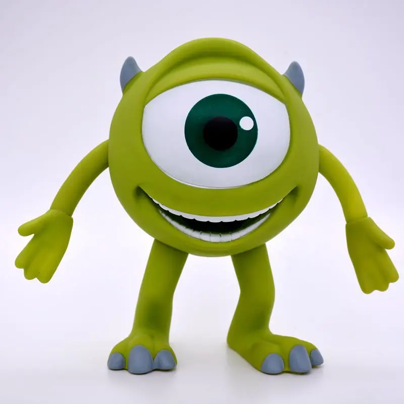 Disney Monsters University 15cm Mike Wazowski Mr Q Money Pot Piggy Bank Handmade Model Toys Fashion Adorable Doll Birthday Gift