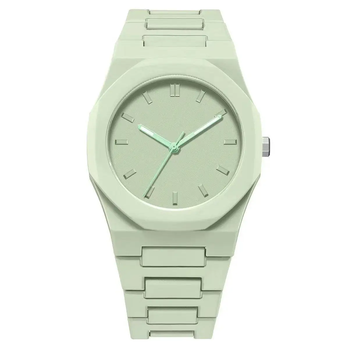 ساعات عصرية للرجال والنساء بلون الحلوى، ساعة رياضية كوارتز من البلاستيك والبولي كربونات مقاومة للماء وتخصيص العلامة التجارية