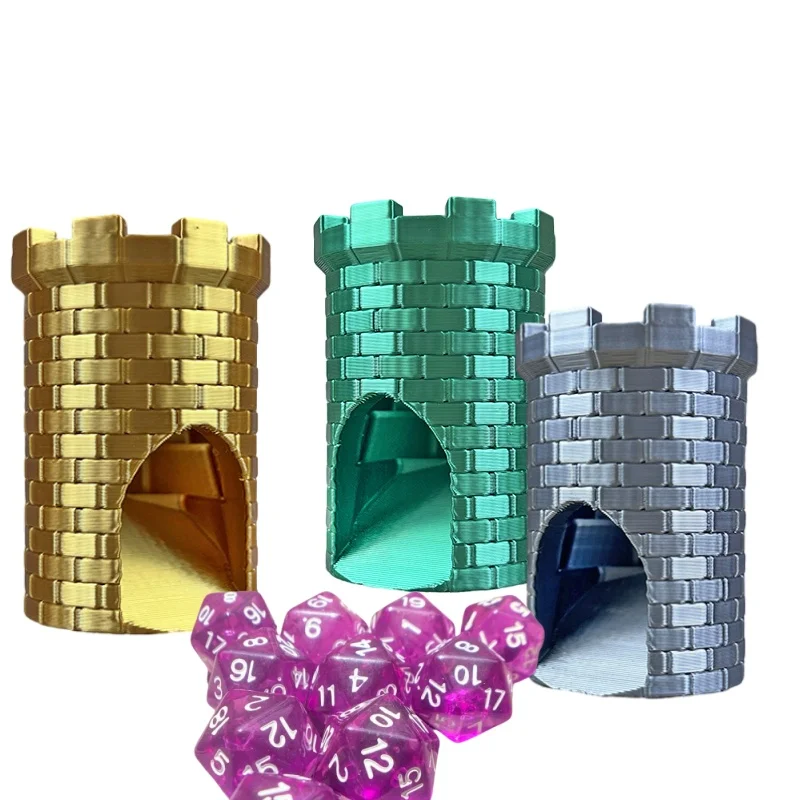 

1 Pcs/ set DND Castle Dice Tower With D20 Set for RPG Dungeons & Dragons Game For DND Accessory MTG,RPG,TPRG Game Accessory