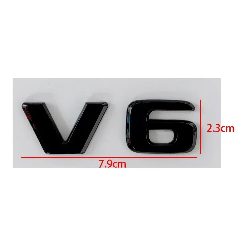 3D ABS Chrome Black Car Trunk Letters Logo Emblem Sticker For Mercedes Benz W204 C280 ML SLK 320 Viano Vito V6 Auto Accessories