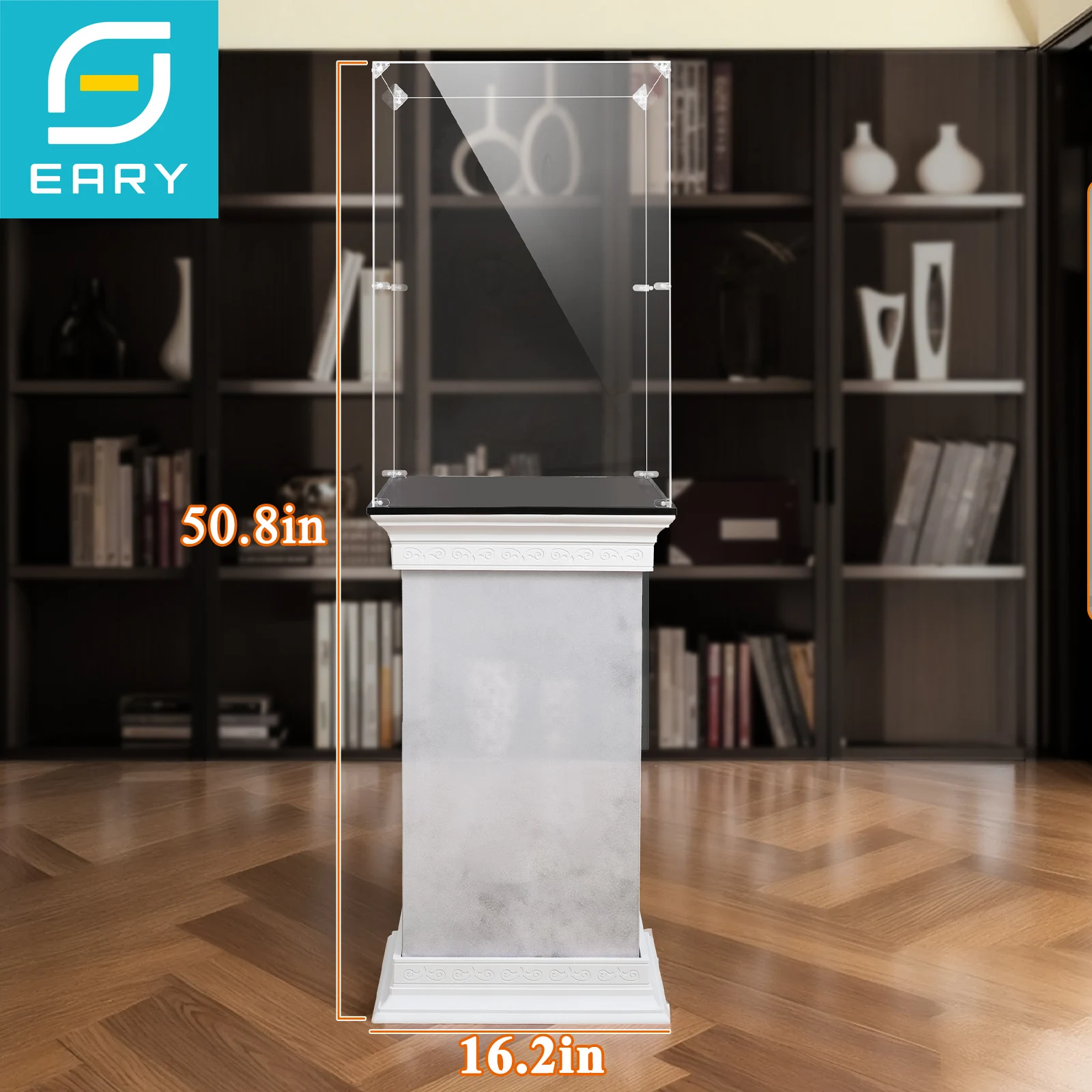 Eary Display Case Roman Column Base for Labubu Zimomo Angel Acrylic Box for Doll Transparent Dustproof Storage Easel Accessories