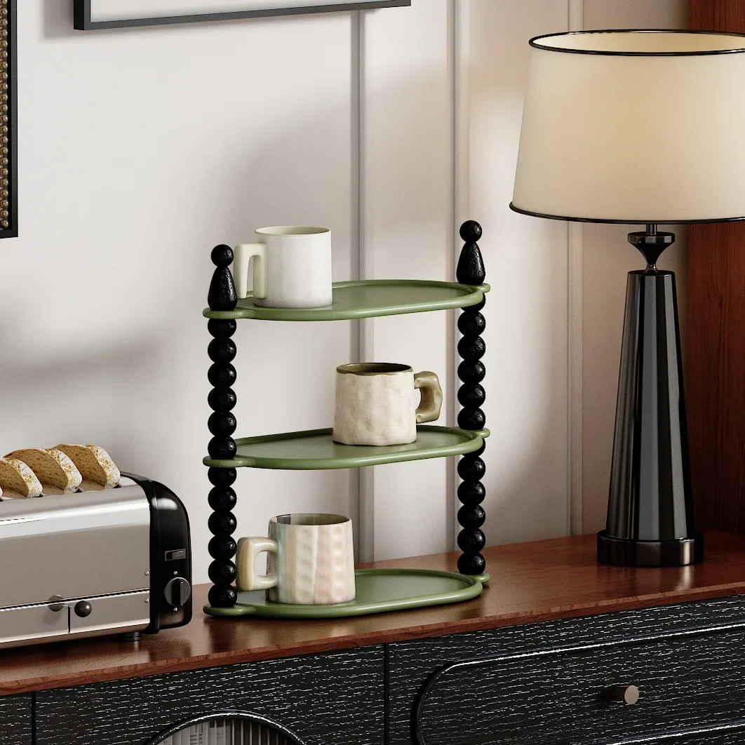 Premium coffee cup holder desktop multi-layer aromatherapy perfume millet storage living room desk storage rack