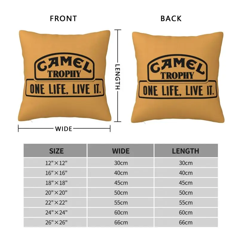 Camel Trophy One Life Live It Pillow Case Living Room Decoration Kawaii Cushions for Sofa Square Pillowcase