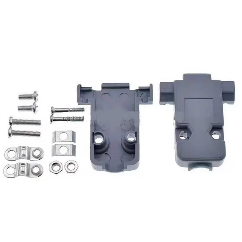 10 Sets RS232 Serial Port Connector DB9 Female Socket+Shell Plastic /Plug Connector 9pin COM Socket Adapter