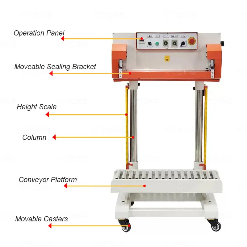 آلة تسخين وختم أكياس الأرز الثقيلة الأوتوماتيكية العمودية على الوجهين