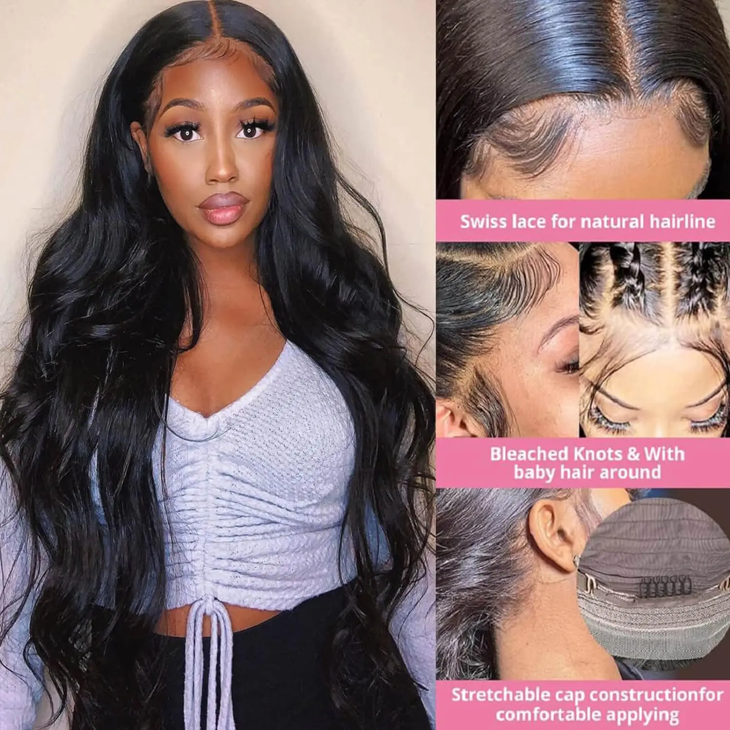 13x4 13X6 HD Lace Frontal Wig   Body Wave  28 32  34  36 Inch Lace Front Wig  4x4  Closure Wig 360 Human Hair Lace Frontal Wig