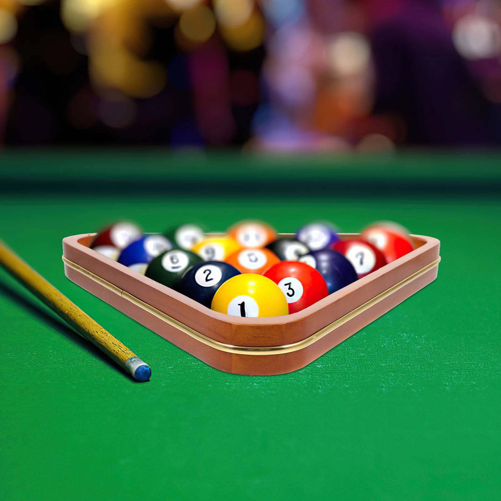 

Accessories Billiards Tripod Pool Table Mounted Pine Wood Triangle Professional Rack