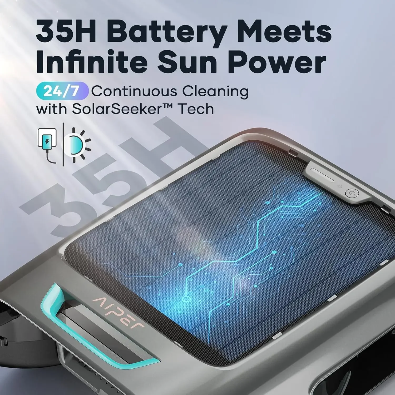 Surfer S2 Solar Pool Skimmer with APP Support, 24/7 Cleaning, Dual Charging Modes, Smart Obstacle image 2