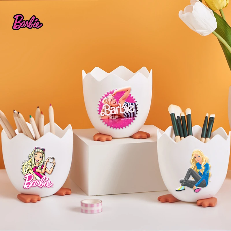 

Barbied Kawaii Anime Pen Pencil Pot Student Stationery Storage Box Cosmetic Storage Makeup Brush Bucket Desk Ornament Girl Gift