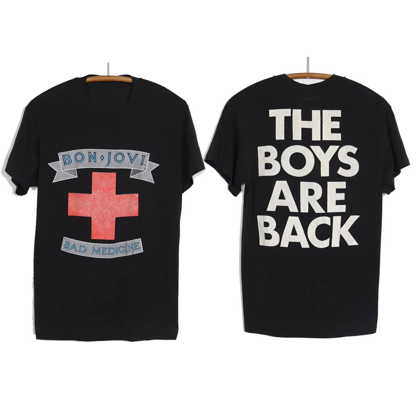 تي شيرت زلق عندما رطب بعناية زلق ألبوم روك بون جوفي روك تي شيرت طبقة أساسية من القطن الخالص للرجال والنساء