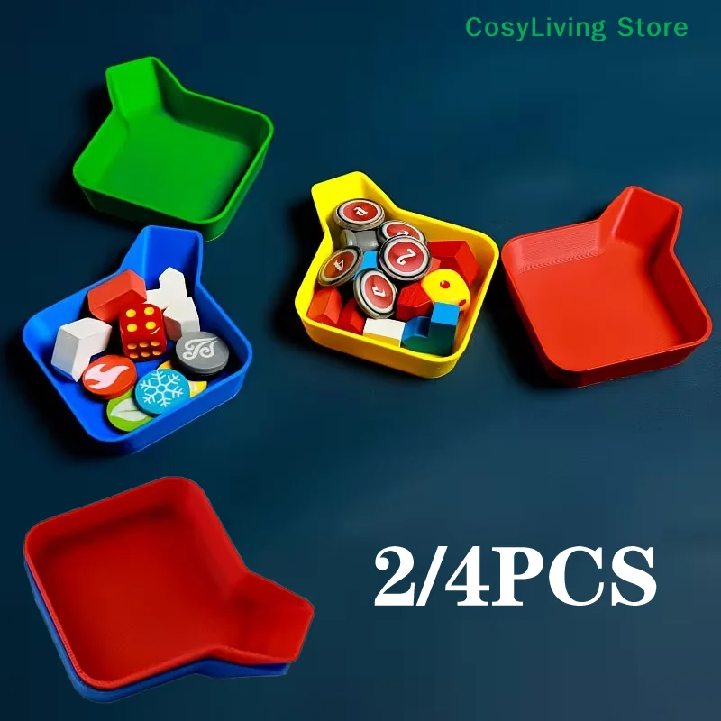 [CL]2/4Pcs Colorful Game Chip Trays Game Component Stands Game Coins Storage Tray Home Sorting Tray Portable Home Storage[CL]