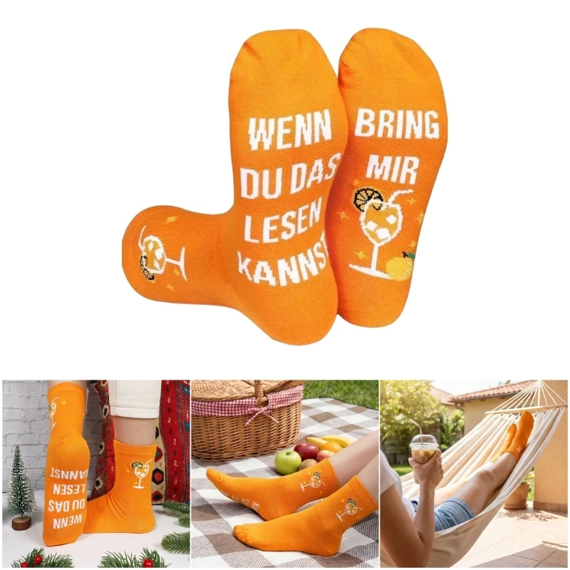 

Middle Calf Casual Socks Funny Saying If You Can Read This Juice Cotton Socks For Daily Outfits Party Wear 6XDA