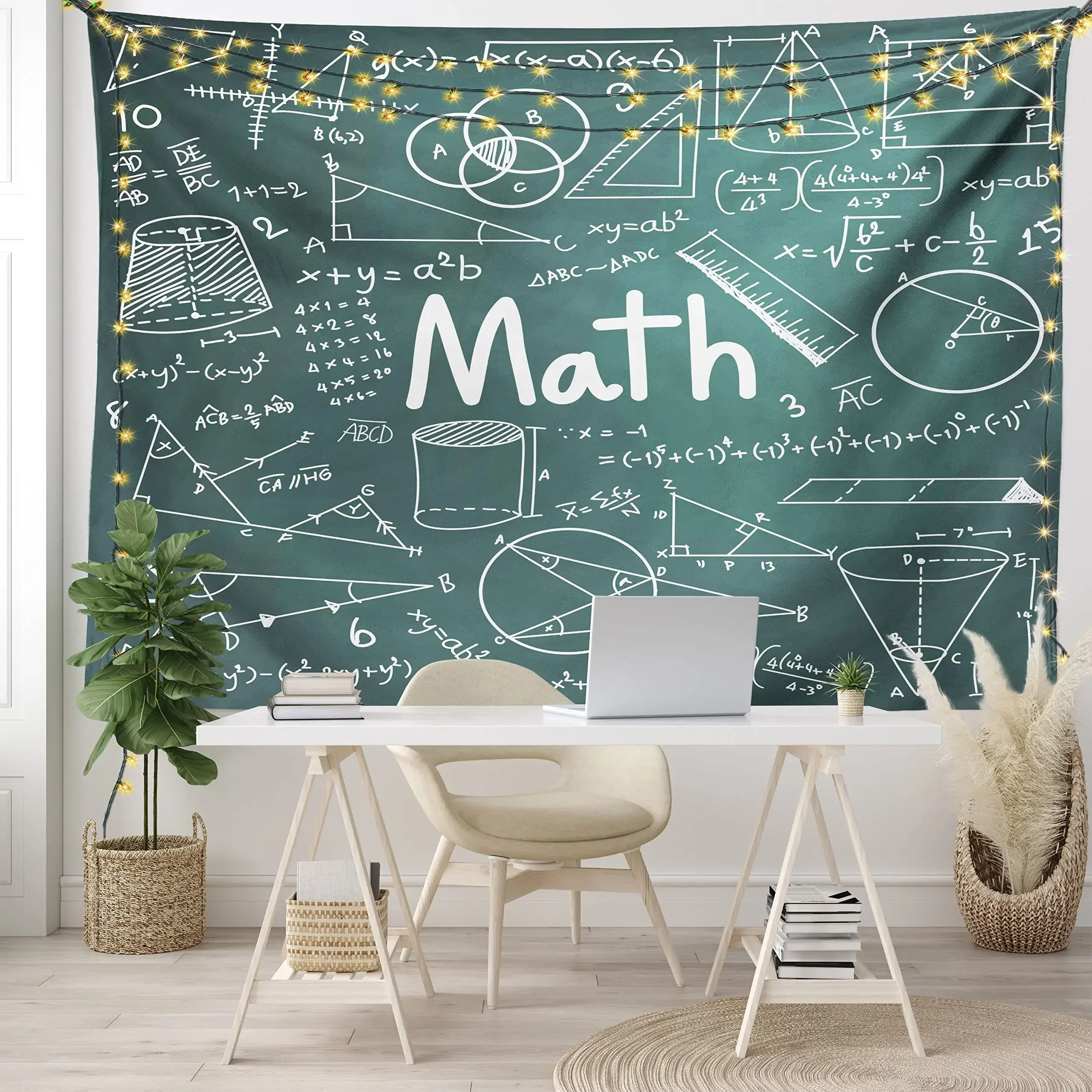 Math Equation Tapestry Mathematics Formula Tapestries for Kids Boys Girls Students Educational Wall Hangings Child Room Decor