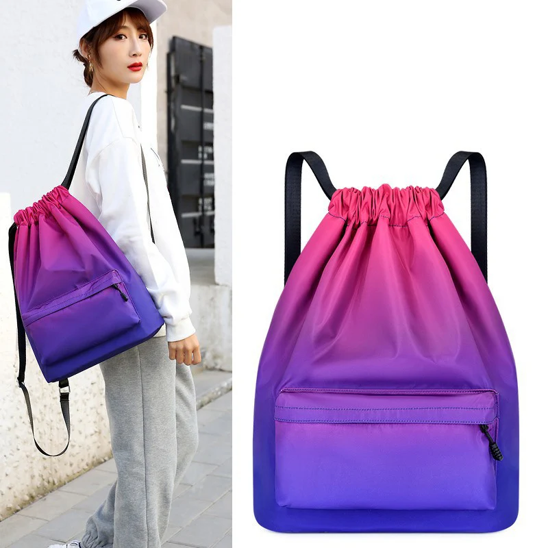 Drawstring Backpack Yoga Sports Backpack Leisure Travel Backpack Portable Handbag