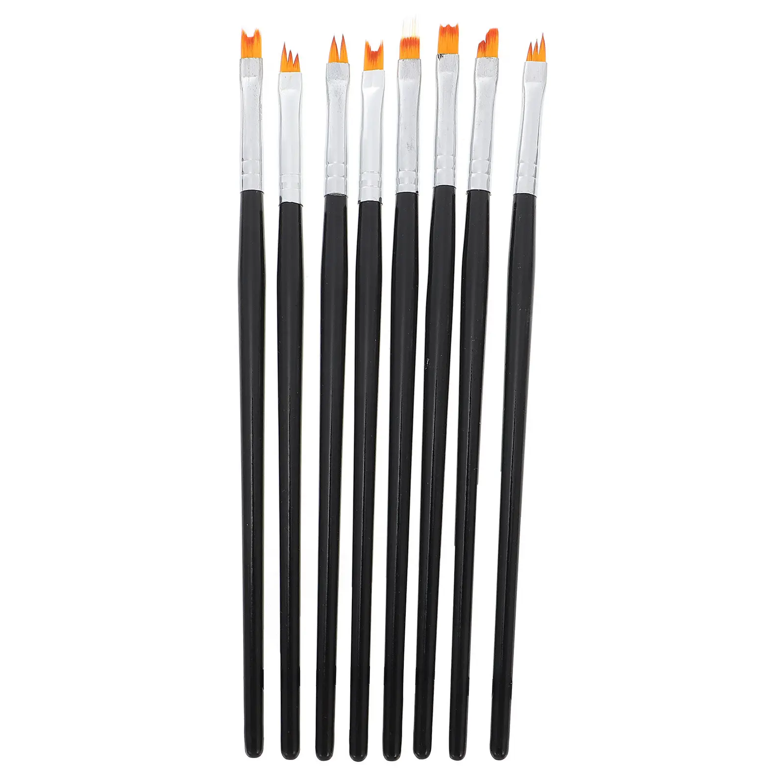 

8Pcs Nail Art Pen Brushes Flower Detailing Nail Painting Brush Set for Natural False Nails Comfortable Handle Salon Home