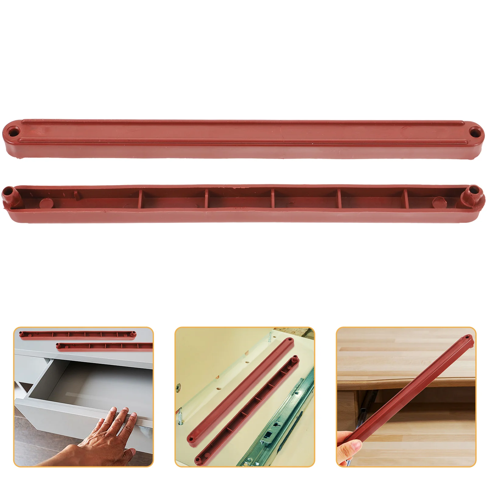 

2 Pcs Plastic Drawer Rails Glides and Slides Cabinet Keyboard Track Guides Dresser
