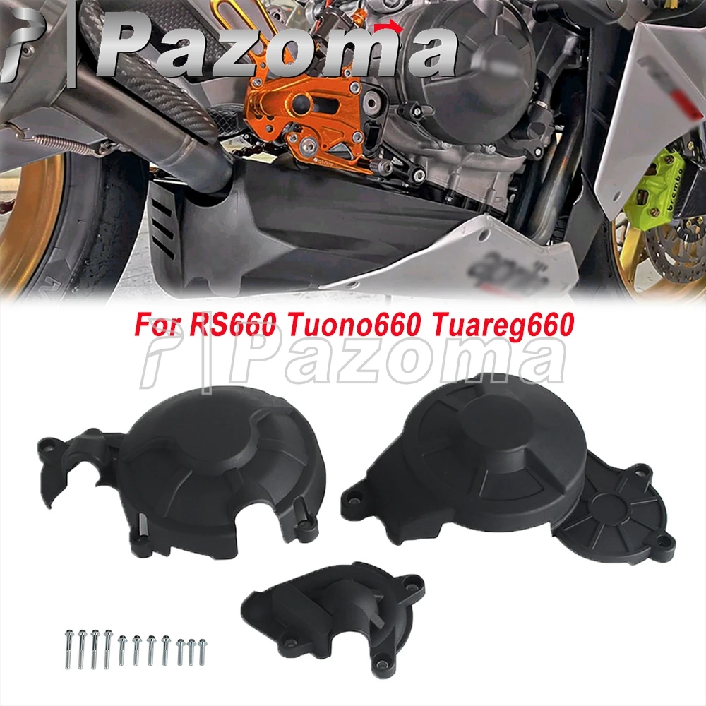 Motorcycle Accessories Engine Guard Protector Cover Black For Aprilia RS Tuono Tuareg 660 RS660 Tuono660 2021-23 Tuareg660 2022