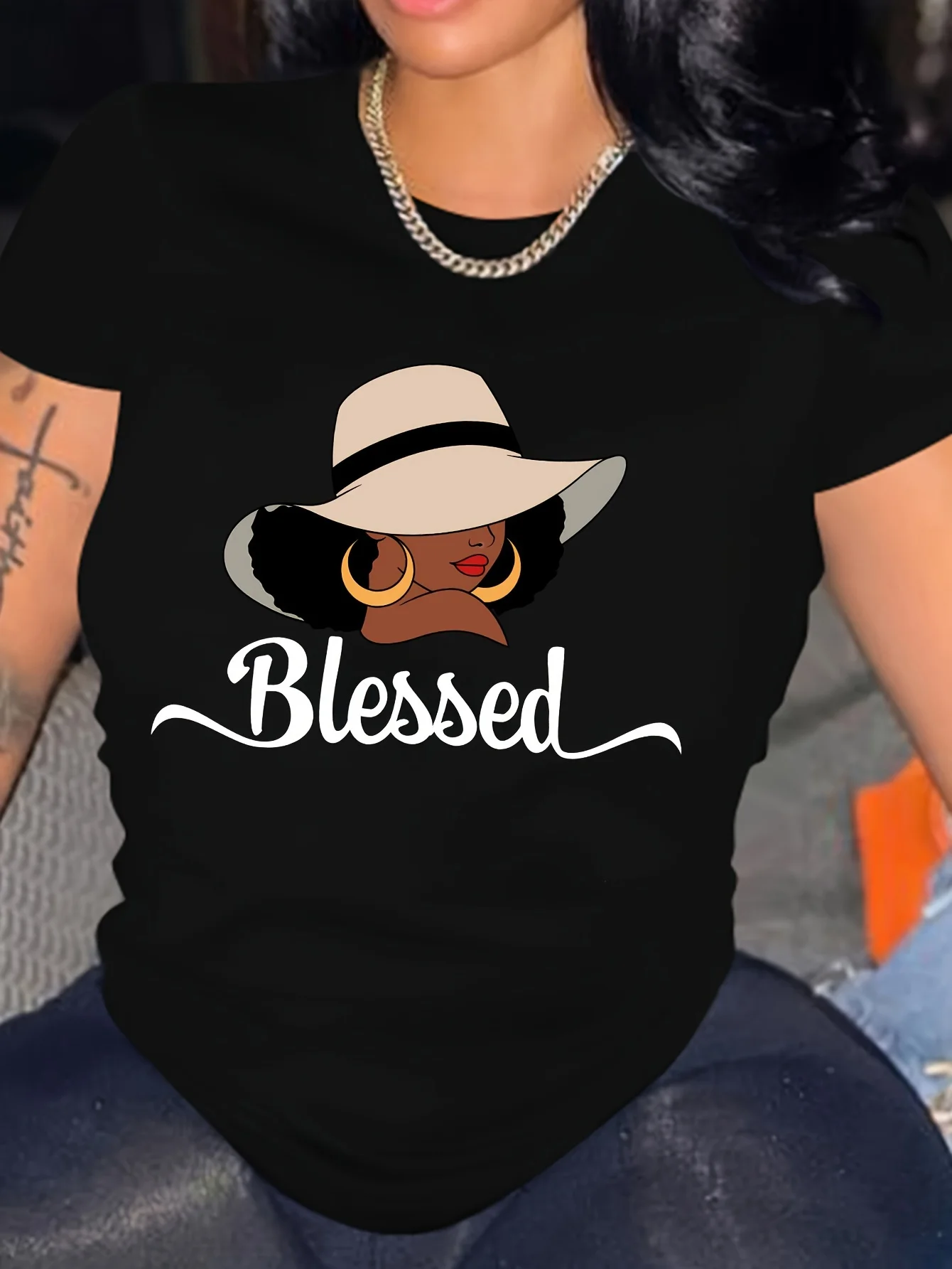 

Portrait Print T-shirt Casual Sleeve Crew Neck Top for Spring Summer Sleeved Harajuku Streetwear Tops Tees Aesthetic Clothes