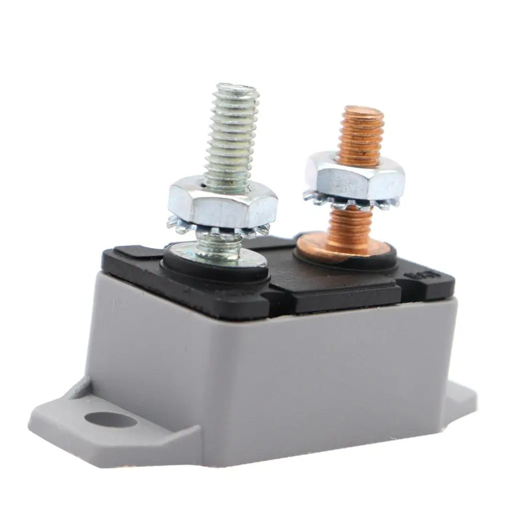 

12/24V Stud Bolt Type Automatic Reset Cover Truck Boat Bus Boat Circuit Breaker Fuse(20Amp)