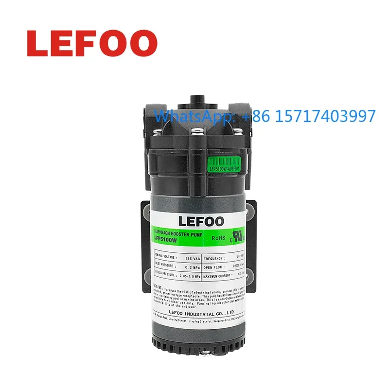 

100 G-pd Diaphragm RO Water Purifier Booster Pump 115v for Wastewater Treatment