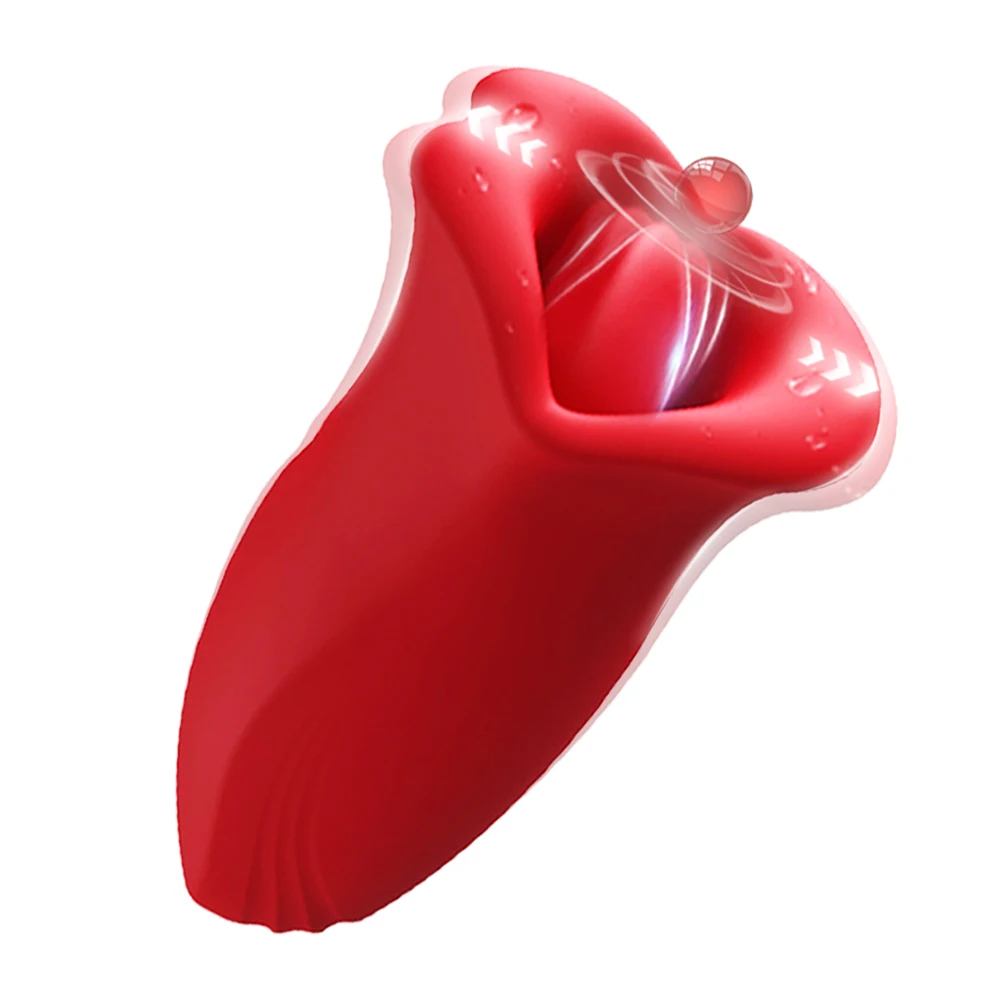 Tongue Licking Vibrator for Women Oral Sex Biting and Vibrating Clitoris Stimulator Nipple Sucker Adult Female Toys Couple Goods