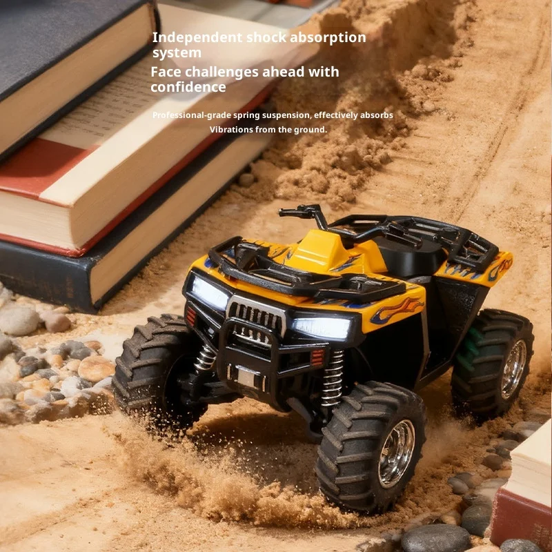 منتج جديد لعام 2025 في المخزون مصنوع من خليط معدني للشاطئ معلق بأربع عجلات لعبة سيارة للأطفال على الطرق الوعرة والدراجات النارية وجهاز التحكم عن بعد #2