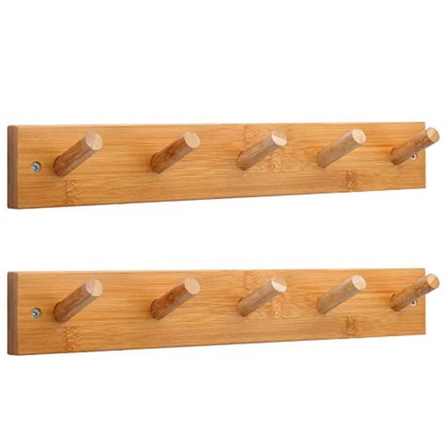 

Настенная вешалка для одежды 16 дюймов (отверстие к отверстию) с 5 крючками для пальто, шляп и курток