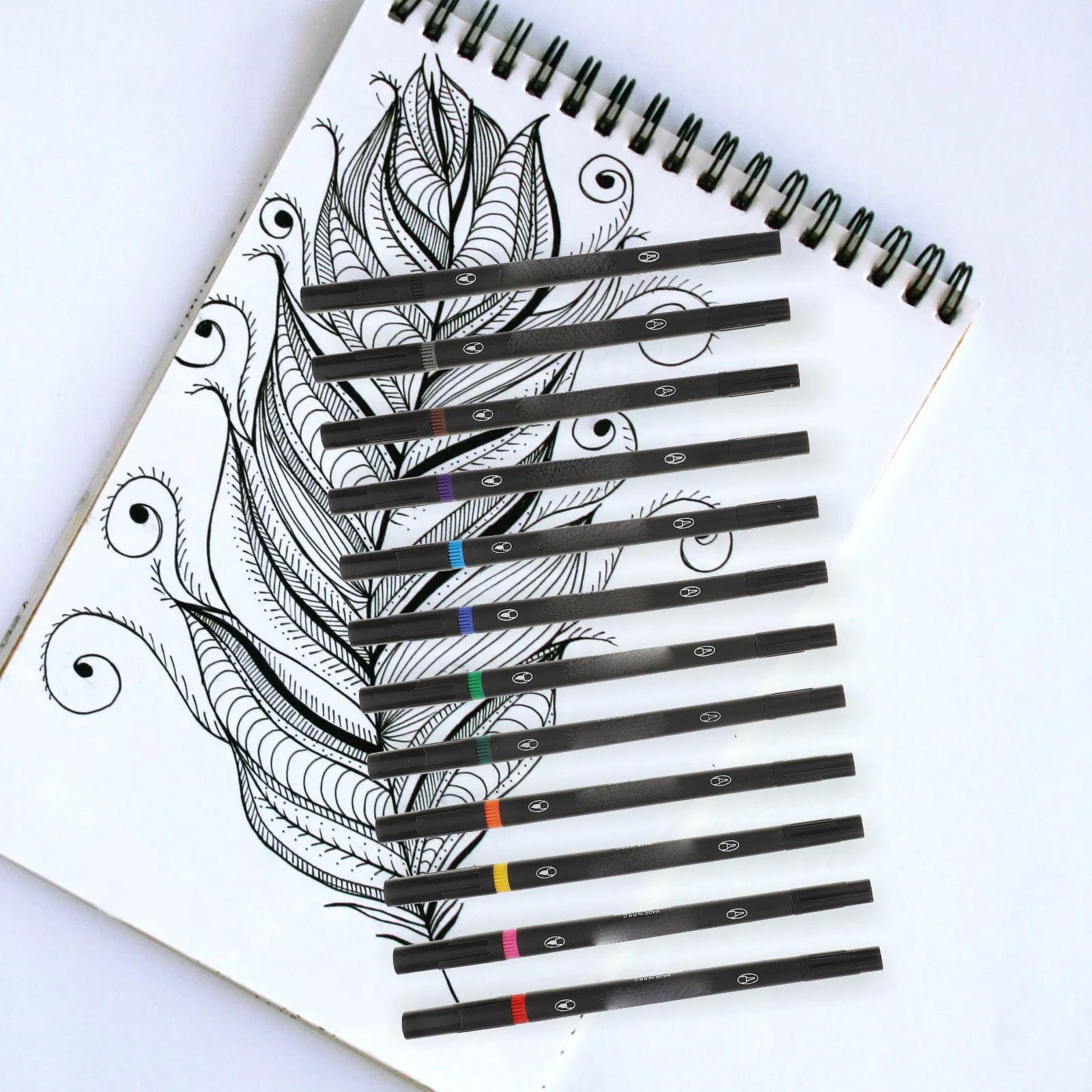 

12pcs Double Headed Line Drawing Pens Fine Tip Watercolor Markers For Art Painting Durable Smooth Writing Practical Sketching