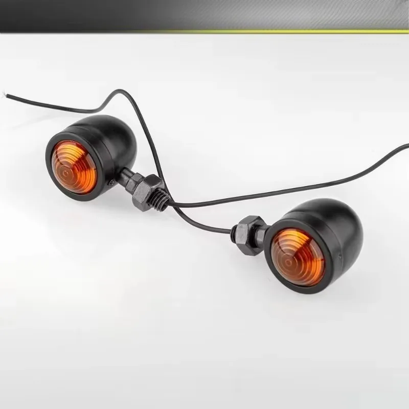 لكروم/أسود مؤشر ضوء رصاصة صغيرة هارلي المروحيات بوبر العالمي 1 زوج دراجة نارية بدوره إشارات