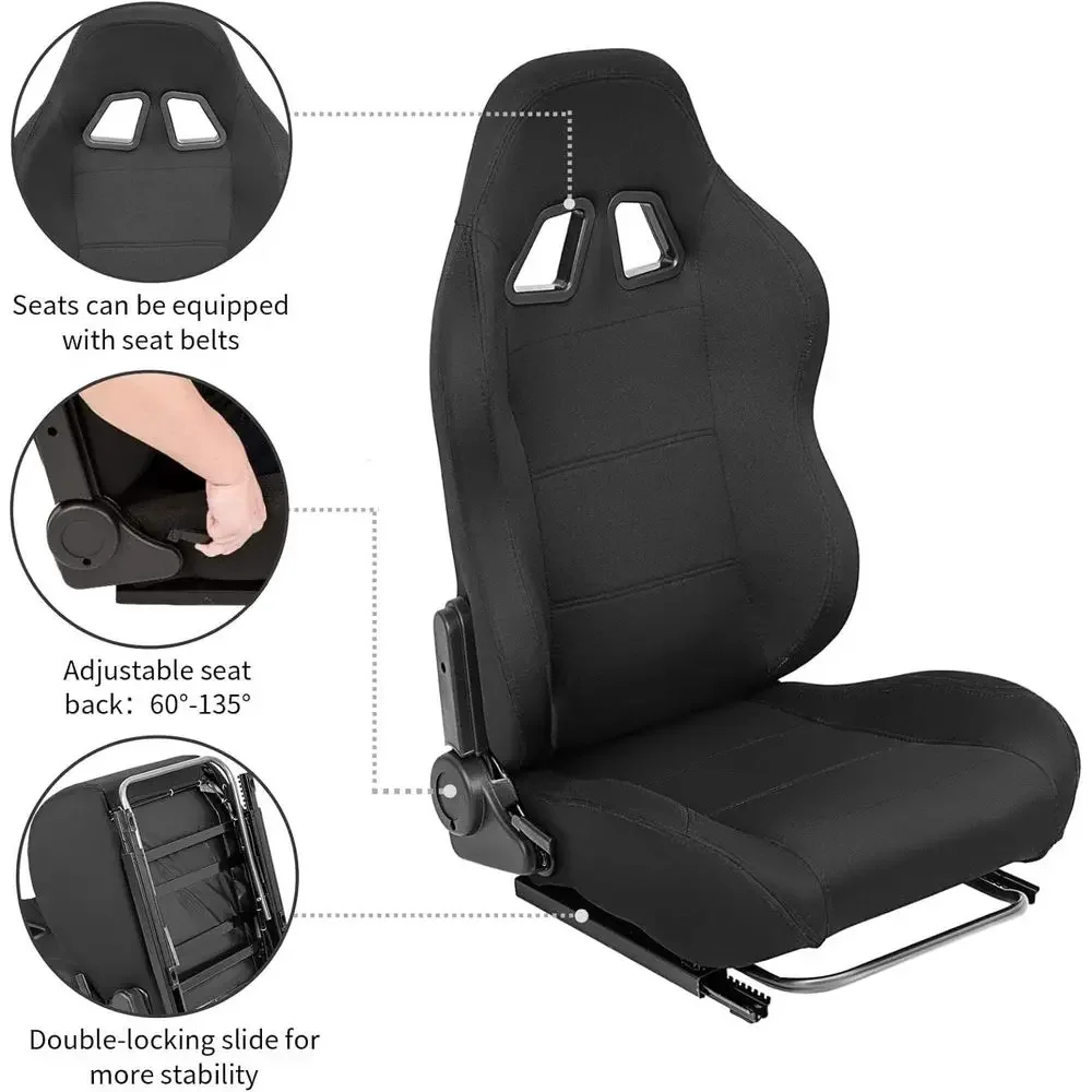 Adjustable Racing Seat for Sim Cockpit or Tilt Wheel Stand Gaming Seat view 3