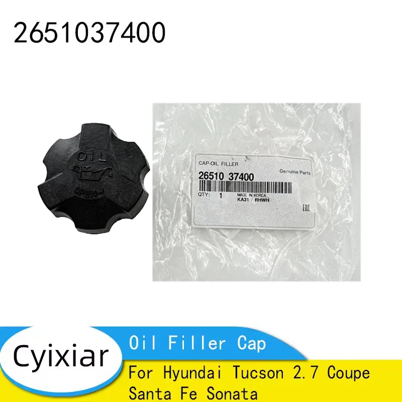 

Car Oil Filler Cap For Hyundai Tucson 2.7 Coupe Santa Fe Sonata 26510-37400 2651037400