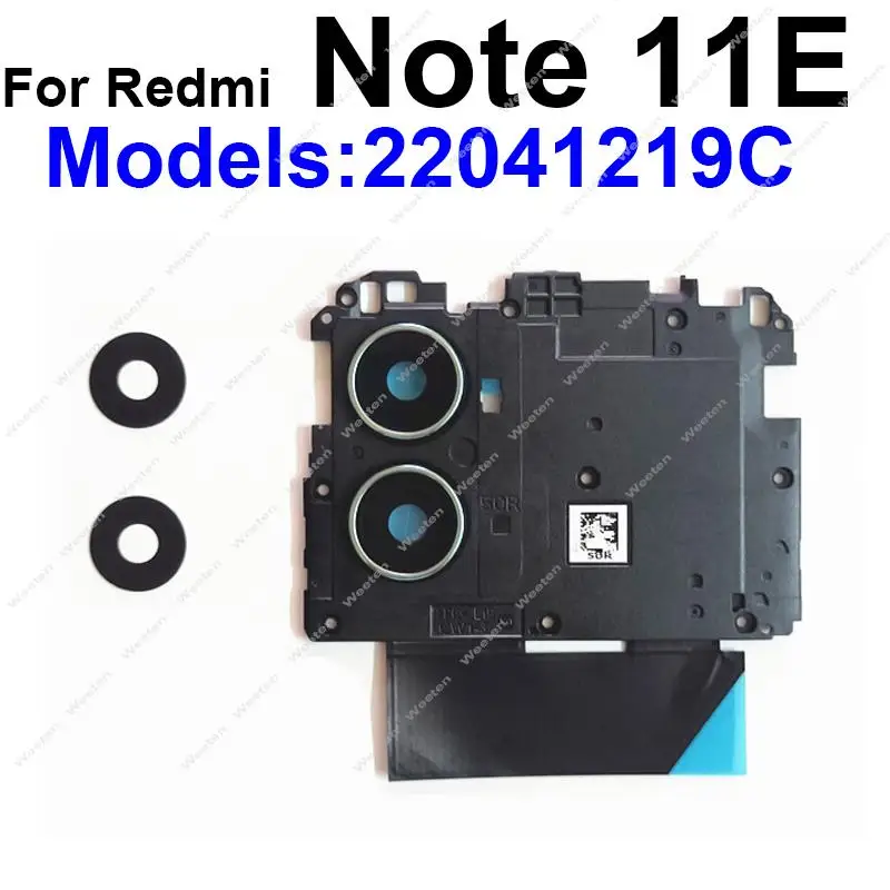 Rear Camera Glass Lens Frame Mainbaord Cover For Xiaomi Redmi Note 11E Back Camera Glass Lens Cover Motherboard Frame Holder