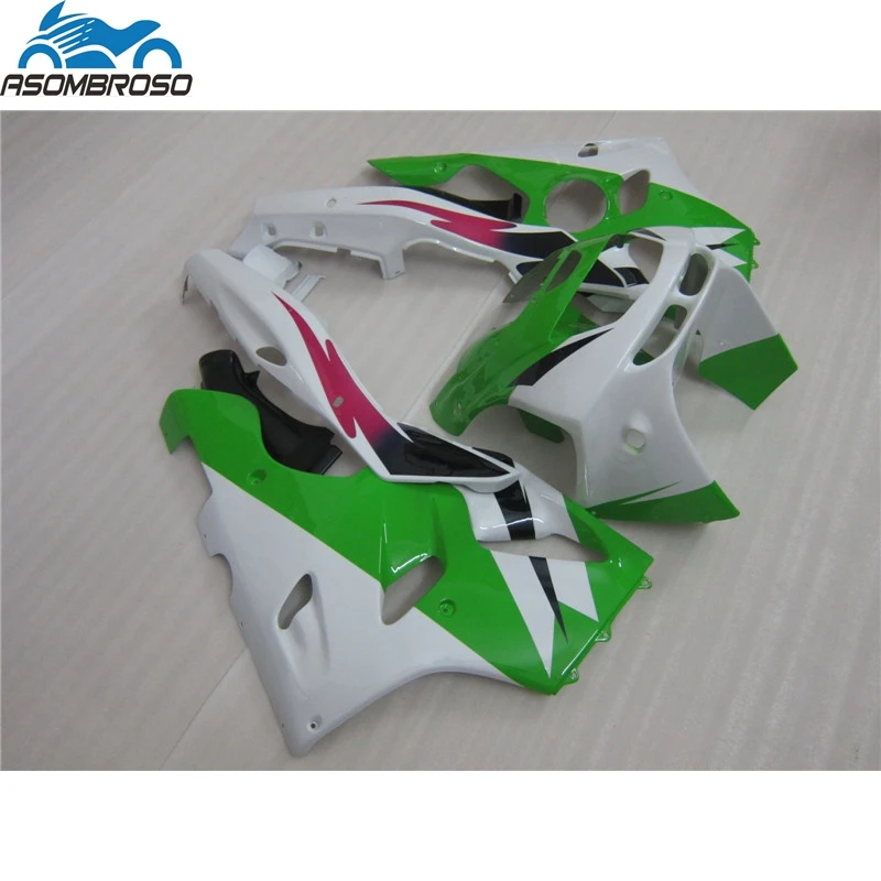 Best Price Motorcycle Bodyworks for Kawasaki Ninja ZX6R fairing kit 1994-1997 green white fairing set zx6r 94 95 96 97 HJ01