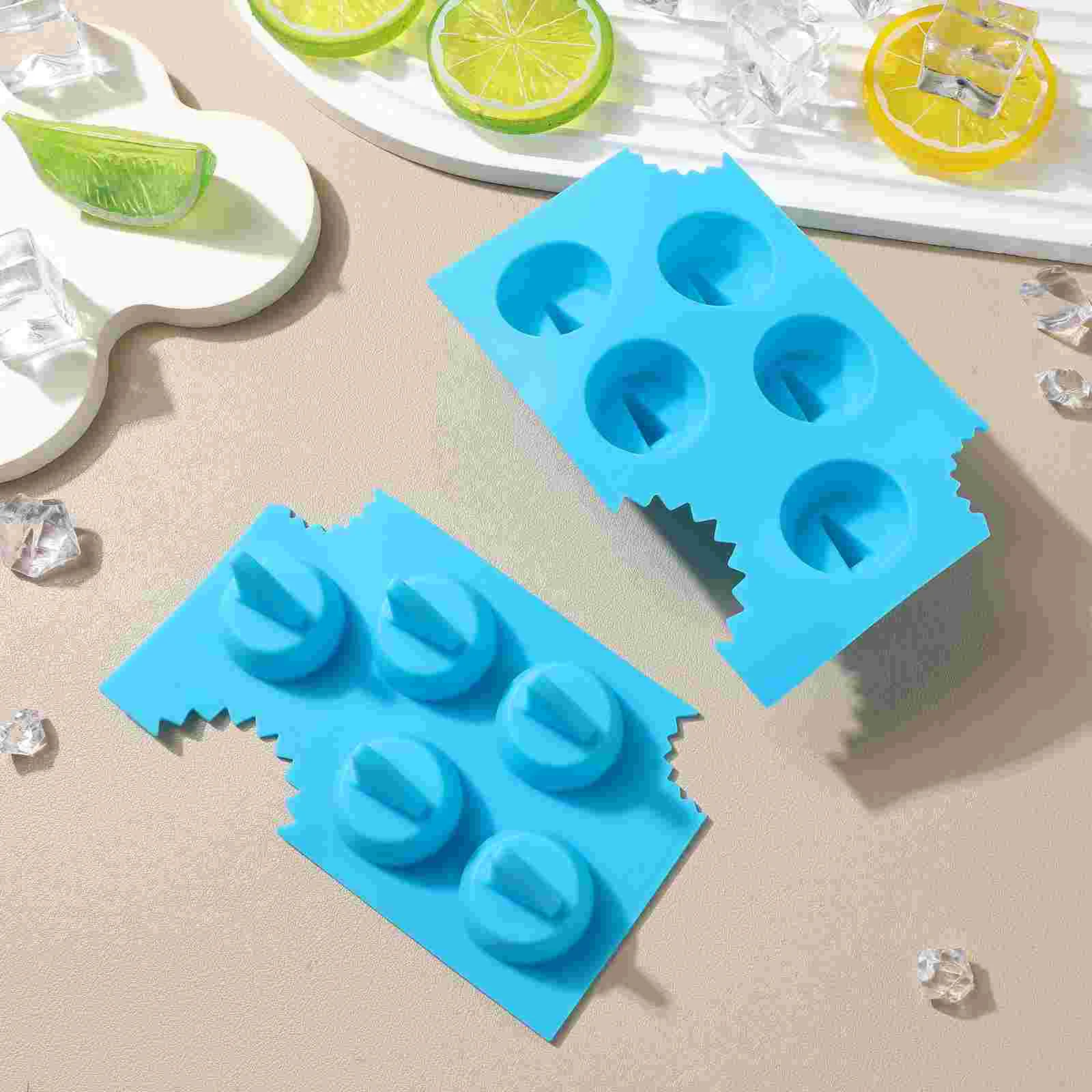 2 PCS Large Ice Cube Tray Reusable Candy Fondant for Cake Shark Mold Molds Fin Baby