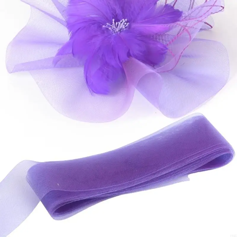 

195E DIY Netting Colorful Strap Fascinator Headpiece 40 Inch Long for Fashion Trendsetters Patches Decorative Accessories