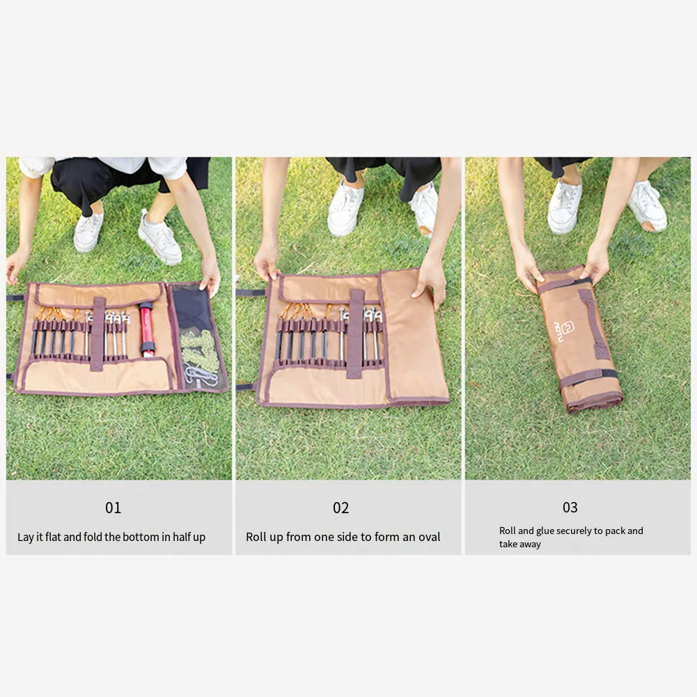 

Снаряжение для кемпинга 62*44 см, аксессуары для кемпинга, 20 слотов для колышков, полный комплект для кемпинга, походы на природу, для кемпинга