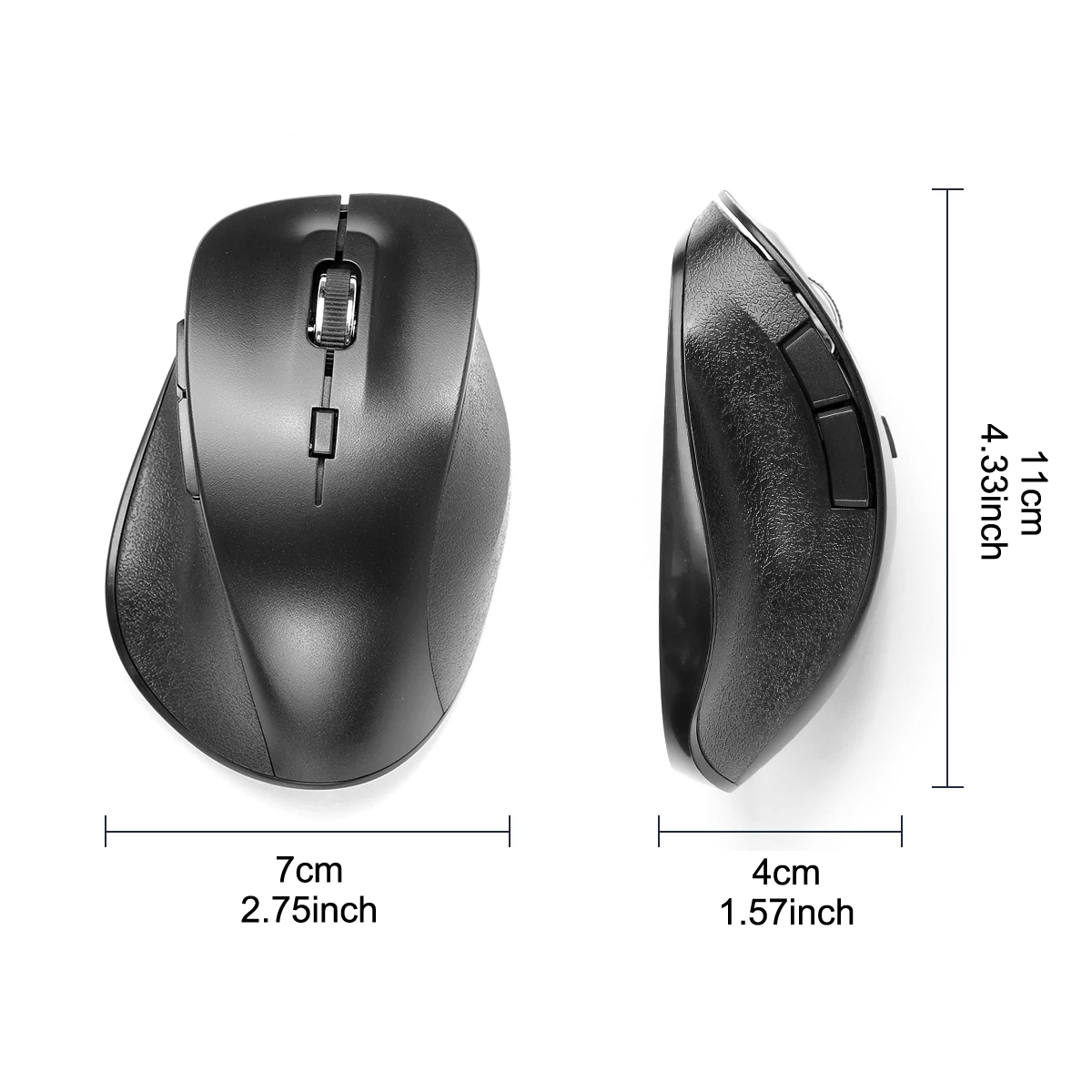 

Беспроводная мышь 2,4G, эргономичная мышь, аккумуляторная мышь, регулируемая DPI для офиса, дома, ноутбука, настольного компьютера, универсального
