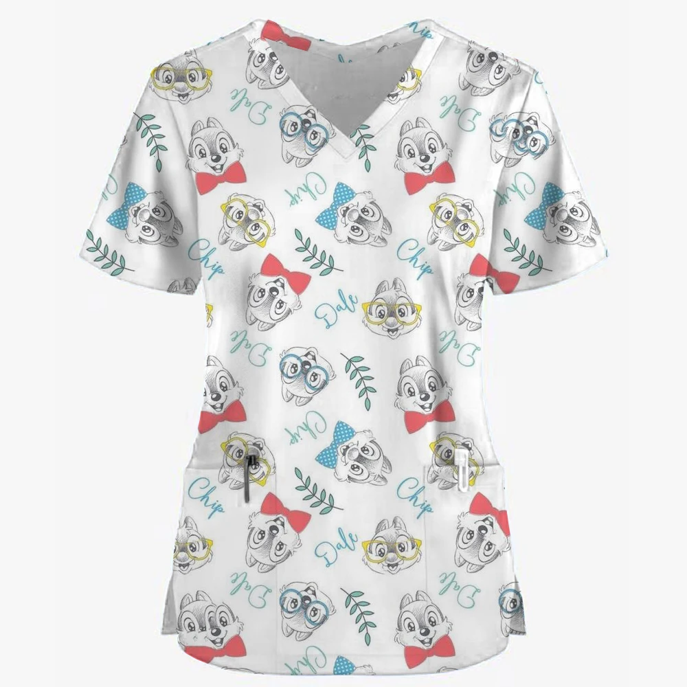 Chip & Dale Uniforme Médico, 4 Sala de cirurgia, Esfregando o Trabalho Hospitalar, Esfregando Top, Suprimentos médicos, Enfermeira Dental Cirúrgica Roupas
