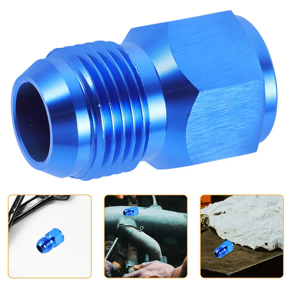 

2Pcs Fuel Oil Cooler Adapter Oil Line Connector Aluminum Alloy Male Female Conversion Screw Fix for Car Fuel Line Quick Connect