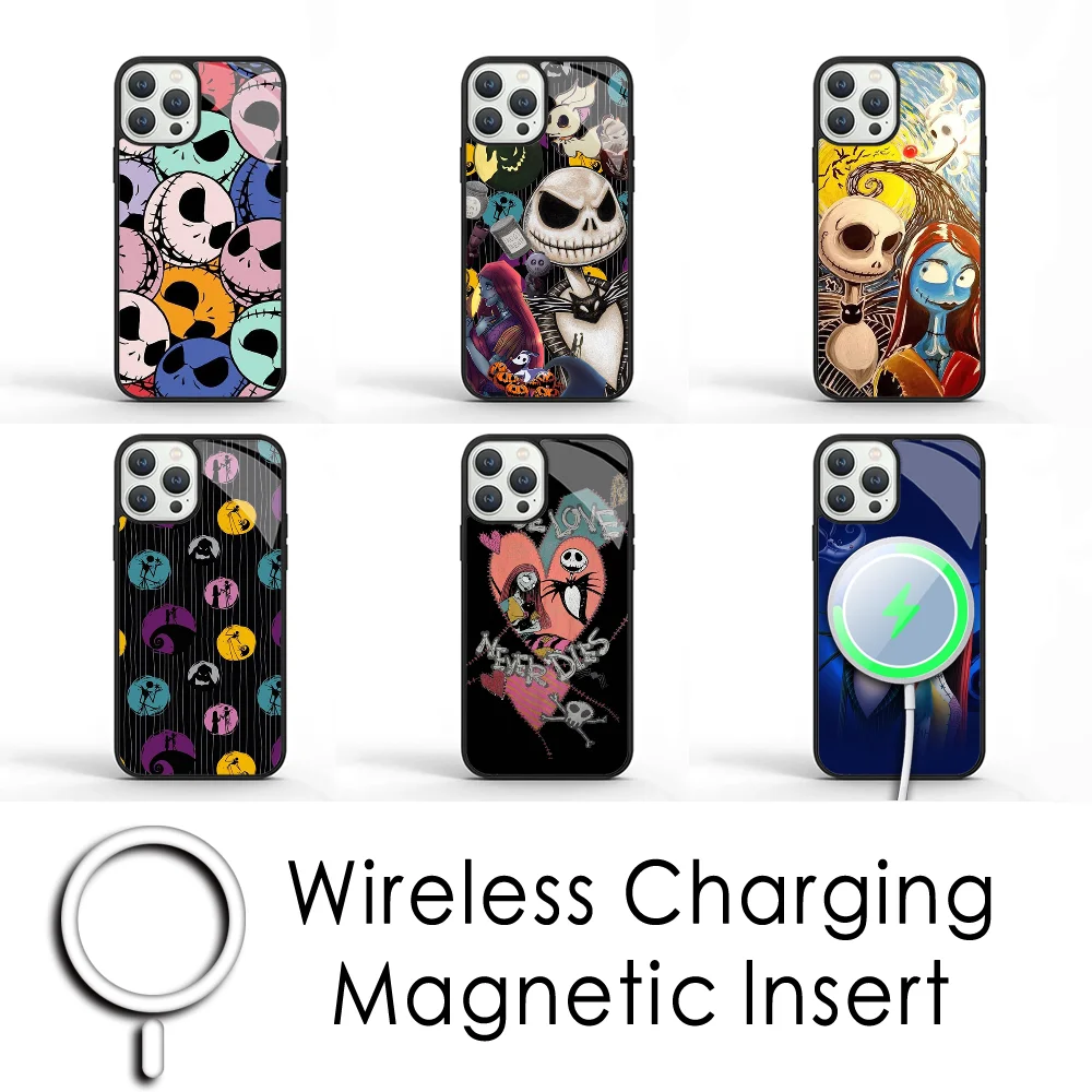 

Nightmare Before Christmas Phone Case For IPhone 16 15 Pro Max Case 14 Plus 13 12 11 Magesafe Magnetic Wireless Charge Cover